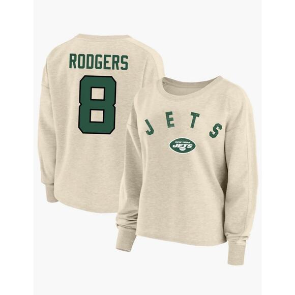 Fanatics Other - NWT Women's Fanatics Branded Aaron Rodgers Oatmeal New York Jets #8 Sz 3X (u29)